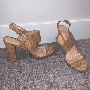 Cutest Heels - Cork and Clear Strap